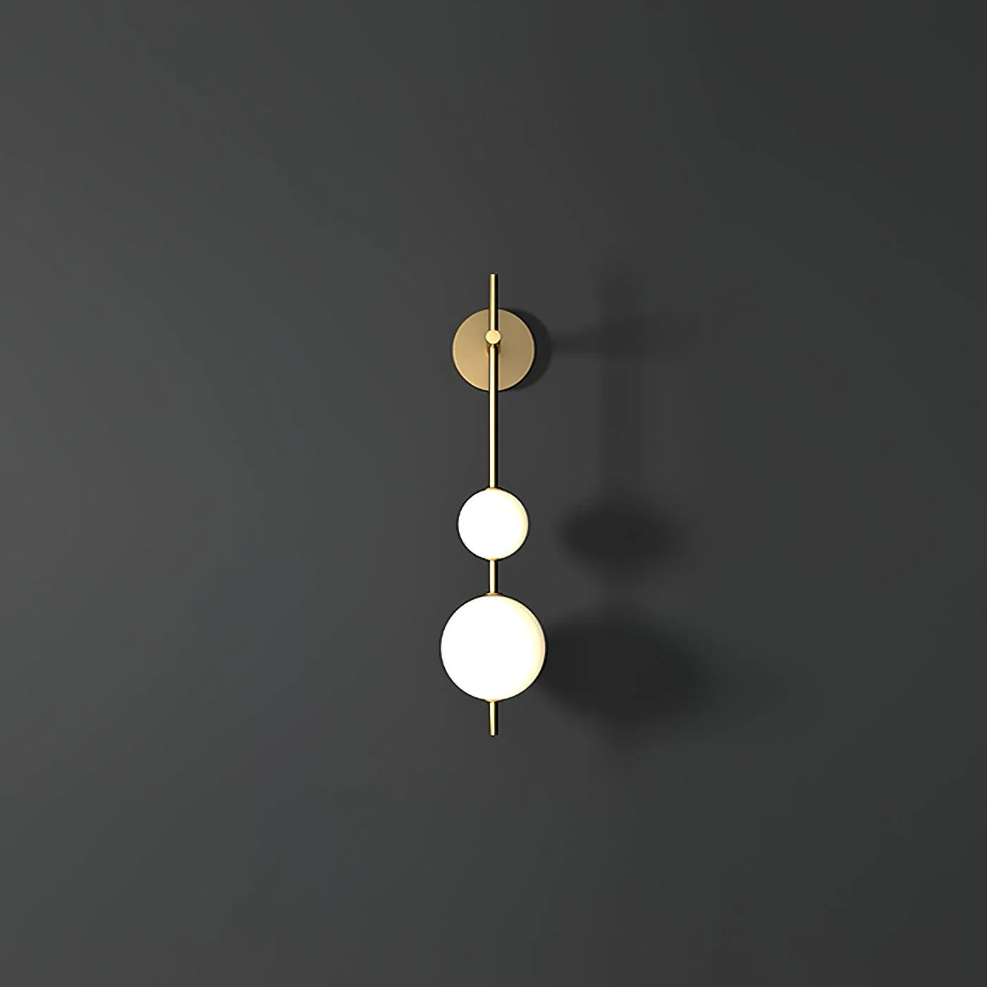 Edge Minimalism Metal Glass Plastic Wall Lamp Bedroom Living Room