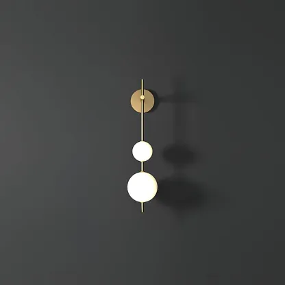 Edge Minimalism Metal Glass Plastic Wall Lamp Bedroom Living Room