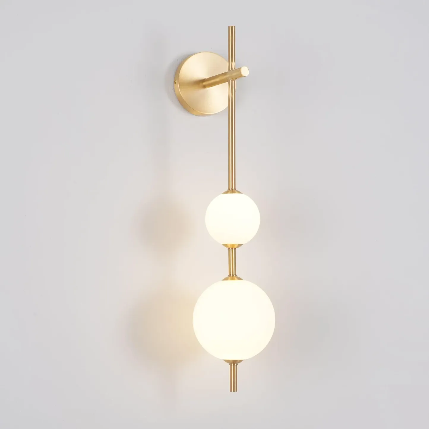 Minimalism Metal Glass Wall Lamp Bedroom Living Room | Las Sola