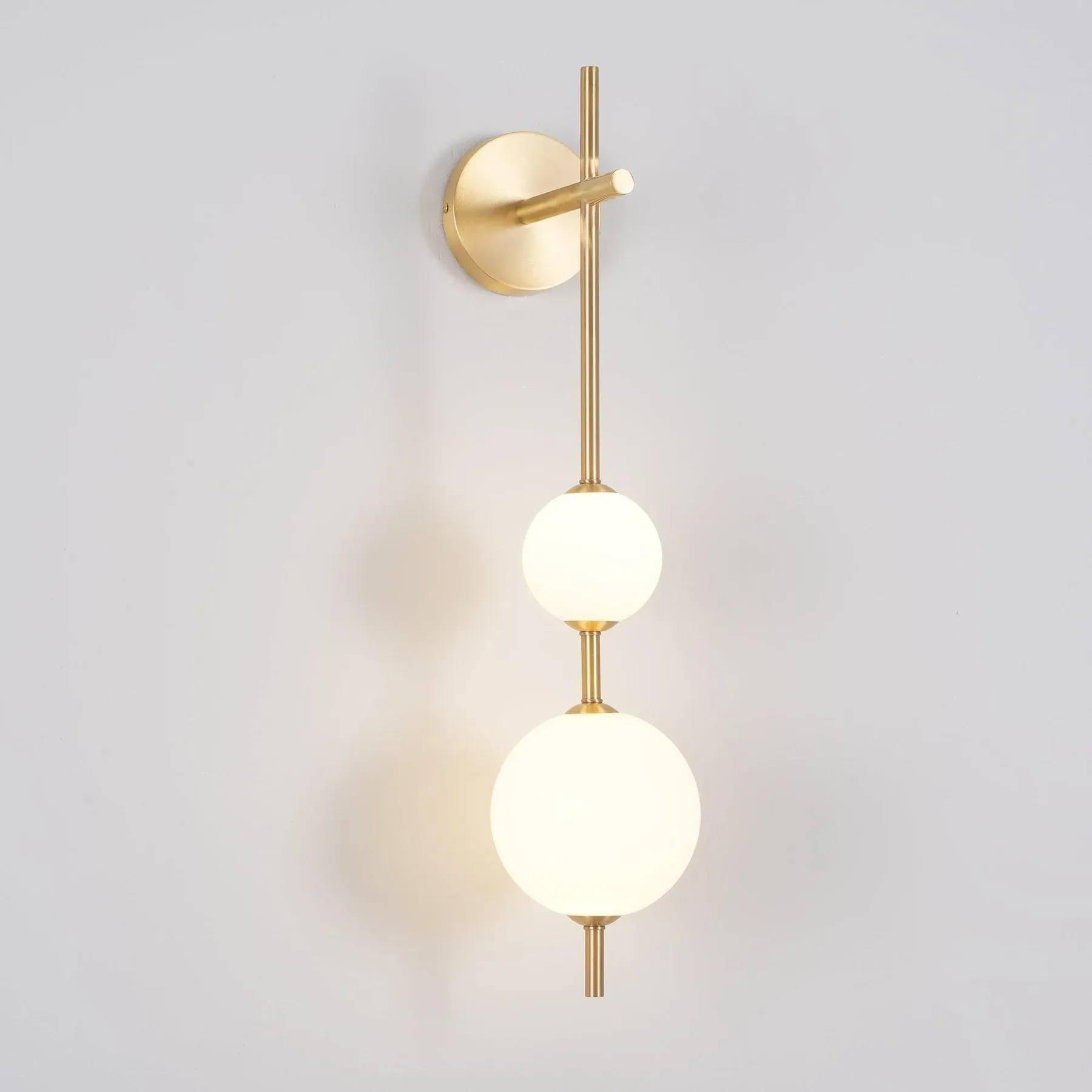 Minimalism Metal Glass Wall Lamp Bedroom Living Room | Las Sola