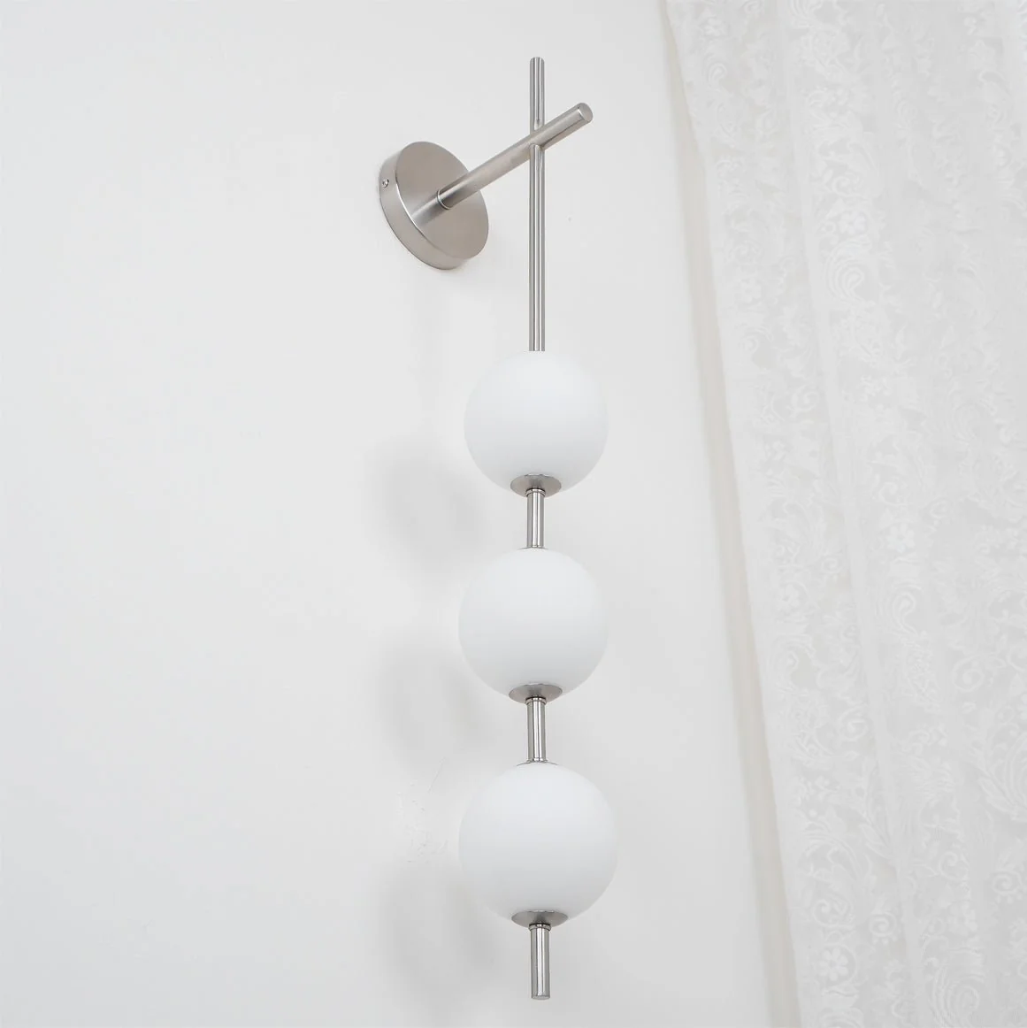 Edge Minimalism Metal Glass Plastic Wall Lamp Bedroom Living Room