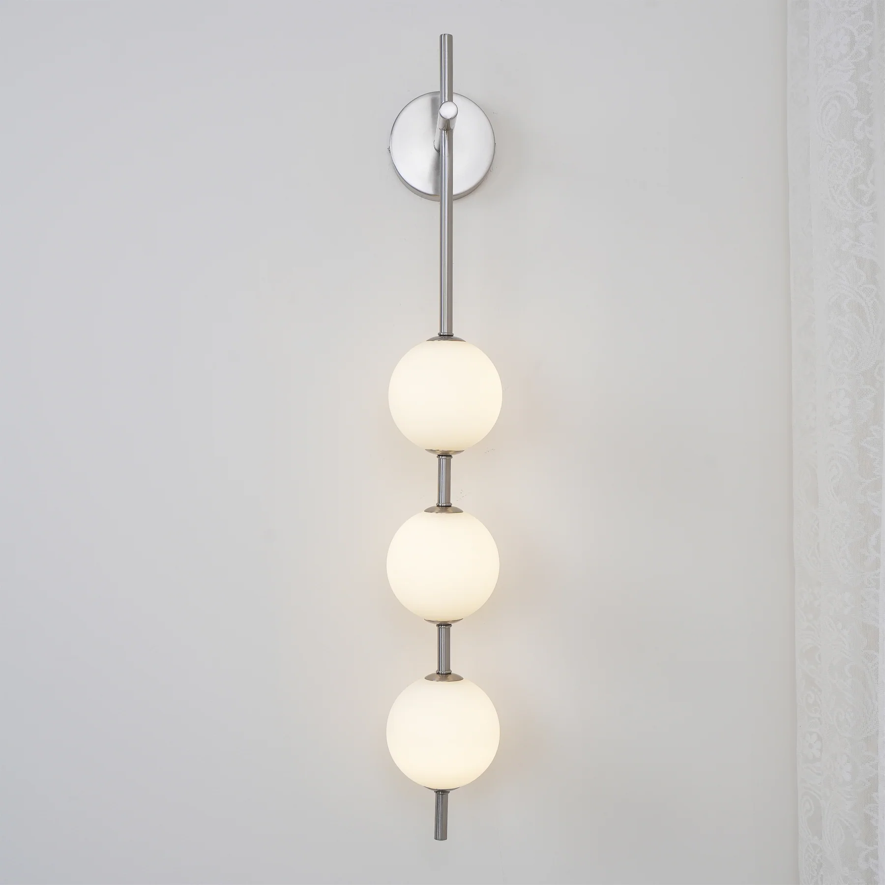 Edge Minimalism Metal Glass Plastic Wall Lamp Bedroom Living Room