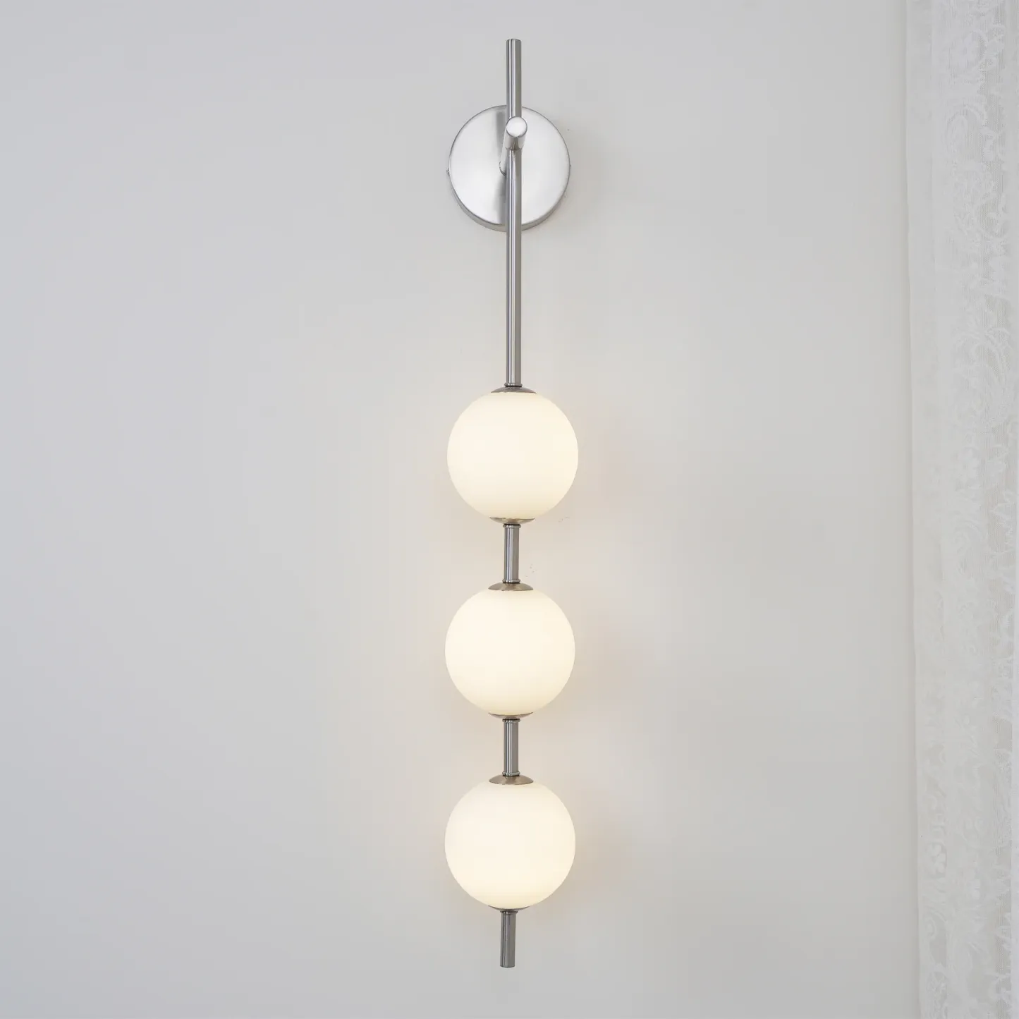 Edge Minimalism Metal Glass Plastic Wall Lamp Bedroom Living Room