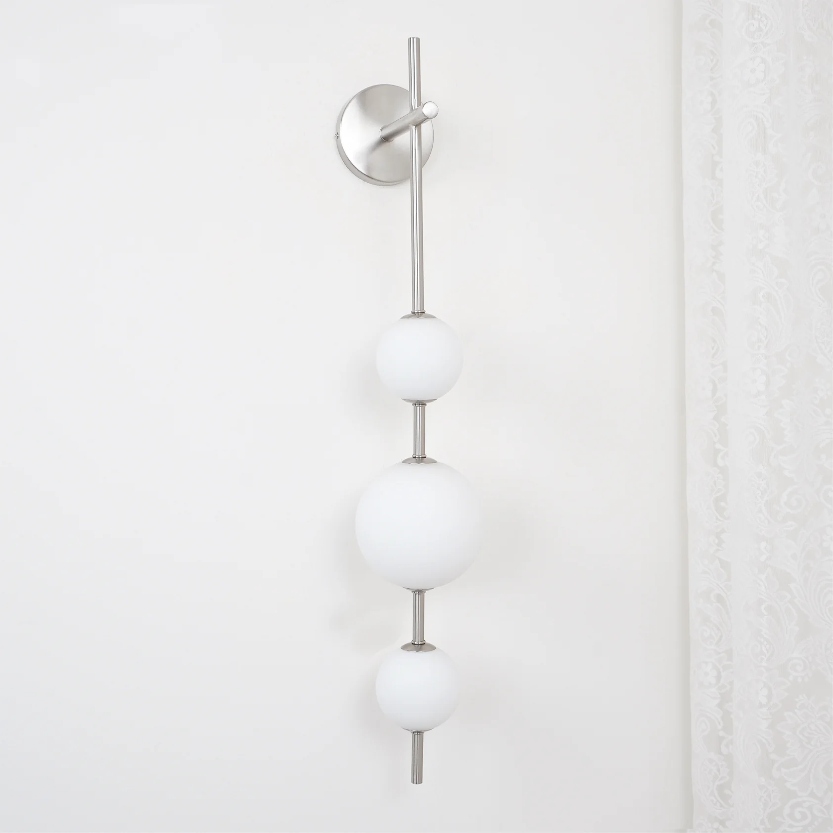 Edge Minimalism Metal Glass Plastic Wall Lamp Bedroom Living Room