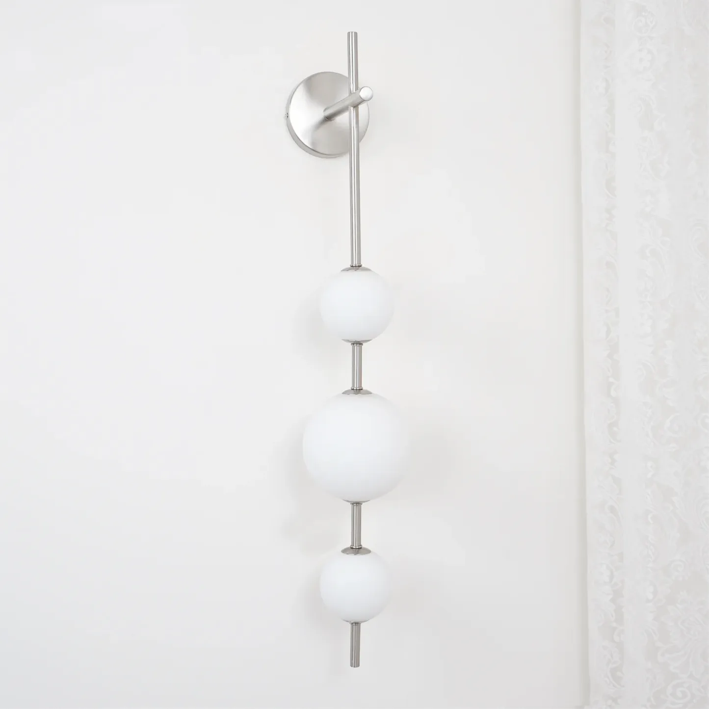 Edge Minimalism Metal Glass Plastic Wall Lamp Bedroom Living Room