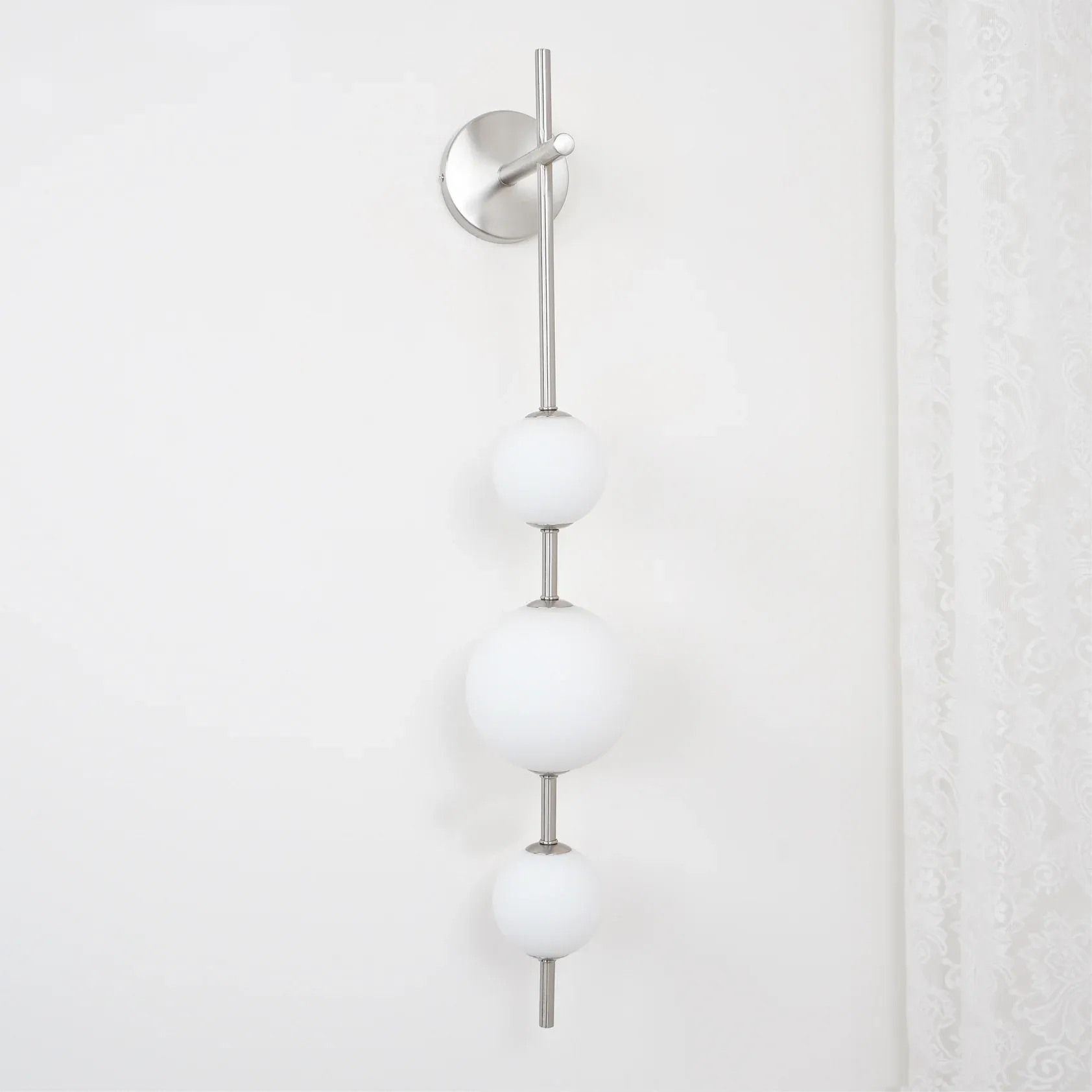 Edge Minimalism Metal Glass Plastic Wall Lamp Bedroom Living Room