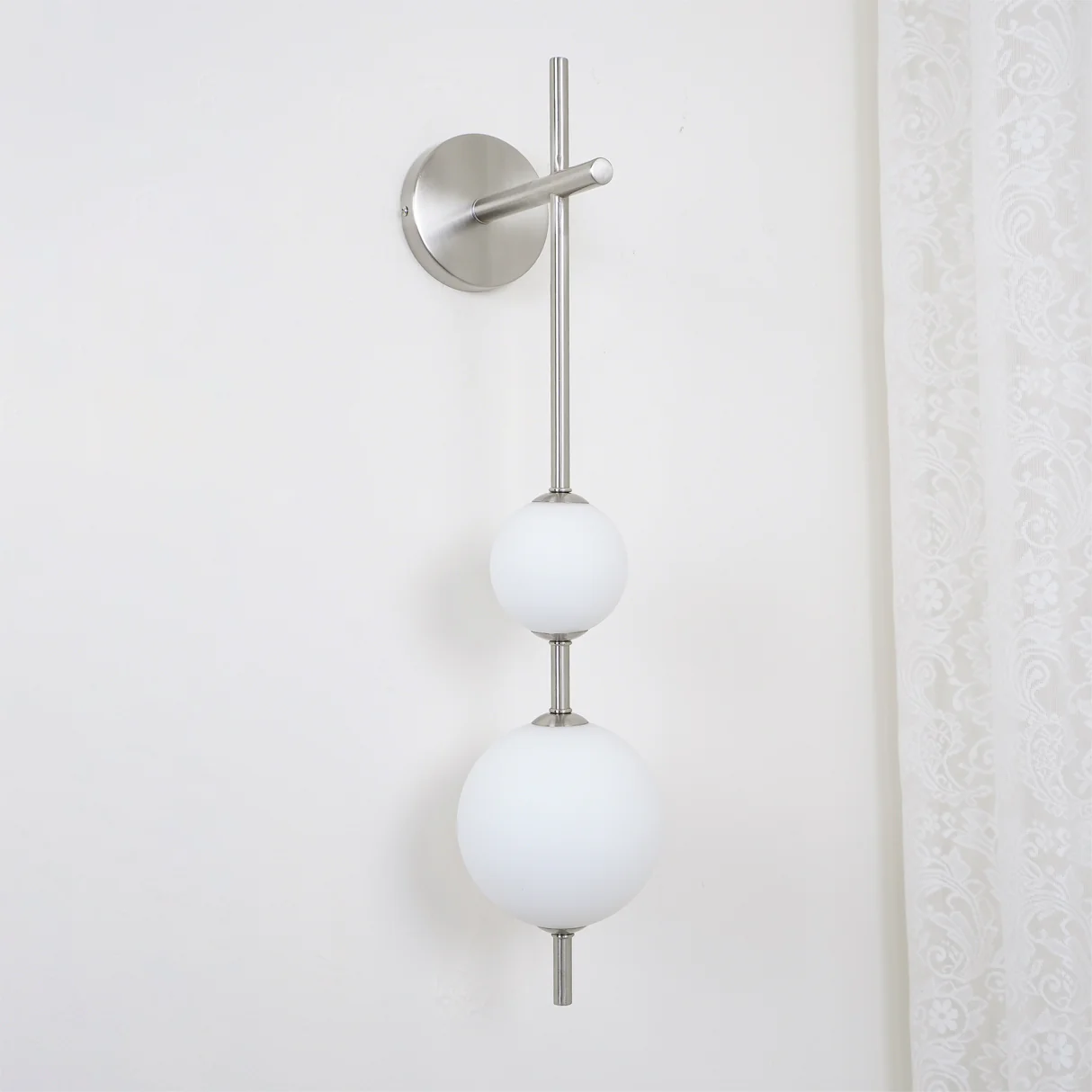 Edge Minimalism Metal Glass Plastic Wall Lamp Bedroom Living Room