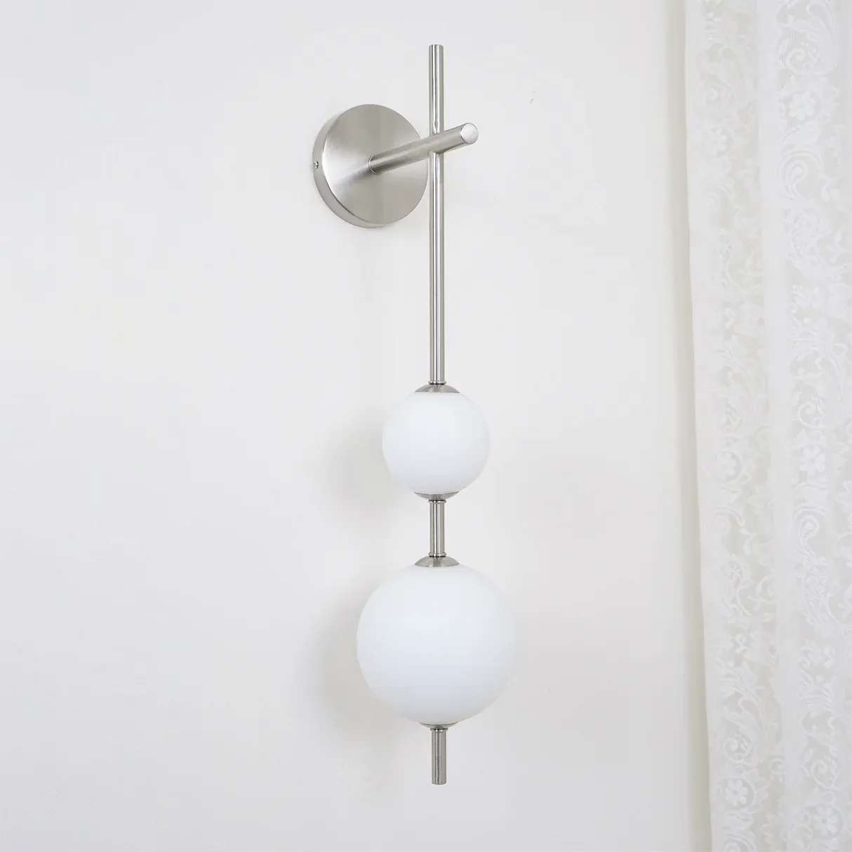 Edge Minimalism Metal Glass Plastic Wall Lamp Bedroom Living Room