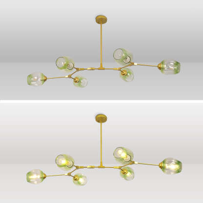 Valentina Ronde LED Hanglampen Metaal Glas Slaapkamer Woonkamer