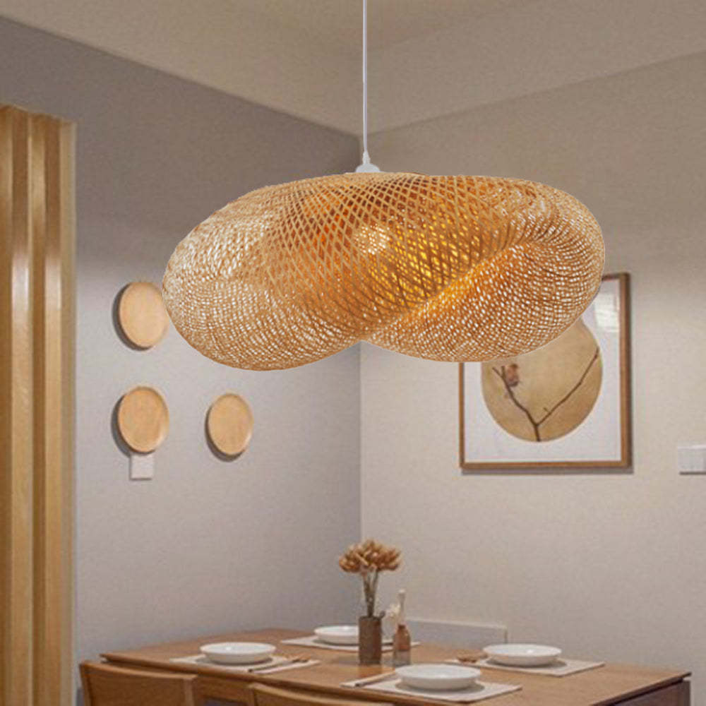Muto Design LED Hanglamp Bollen Bamboe Slaapkamer/Woonkamer/Eetkamer