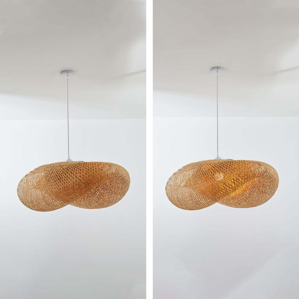 Muto Design LED Hanglamp Bollen Bamboe Slaapkamer/Woonkamer/Eetkamer