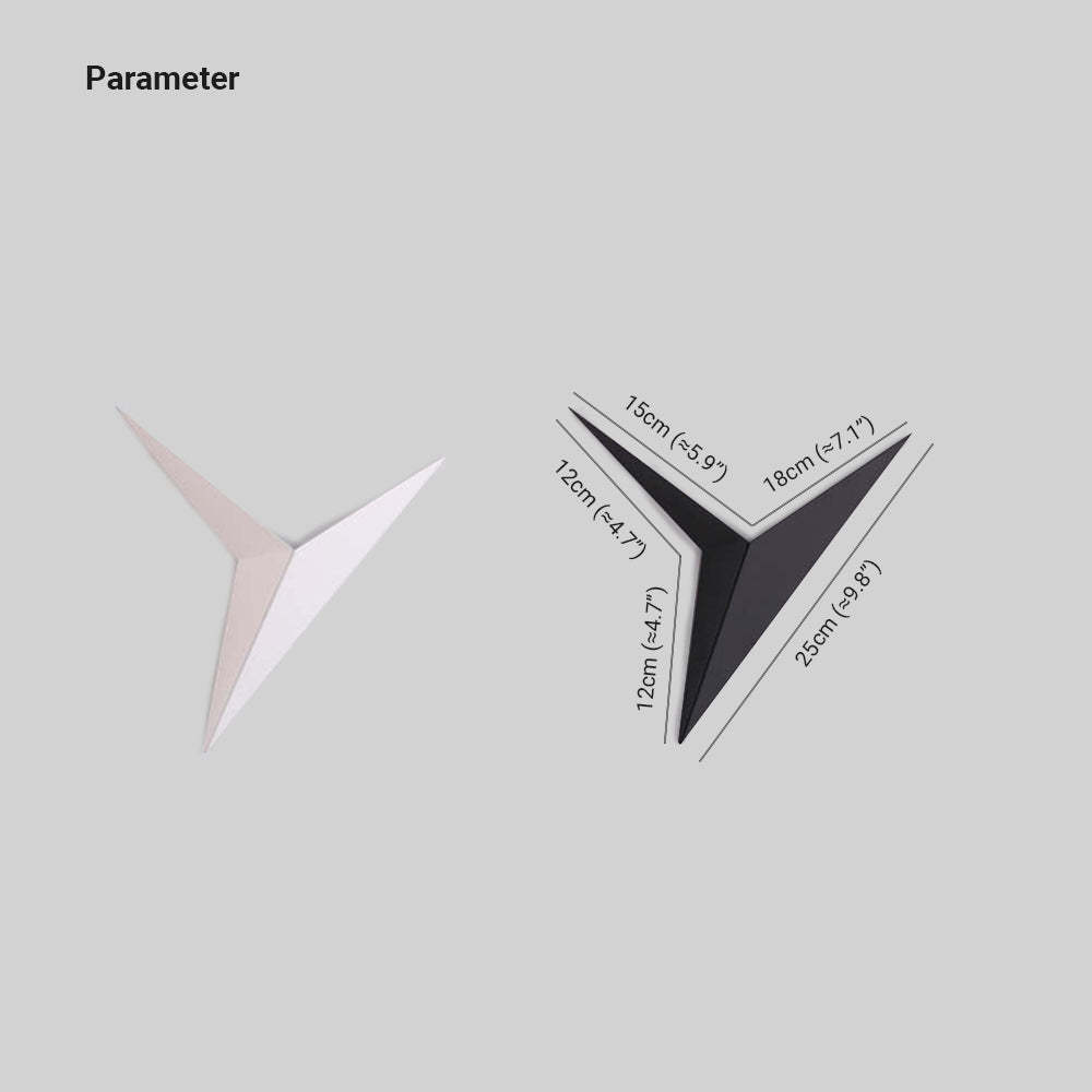Orr Modern Minimalistisch Driehoek LED Wandlampen Zwart Wit Binnen