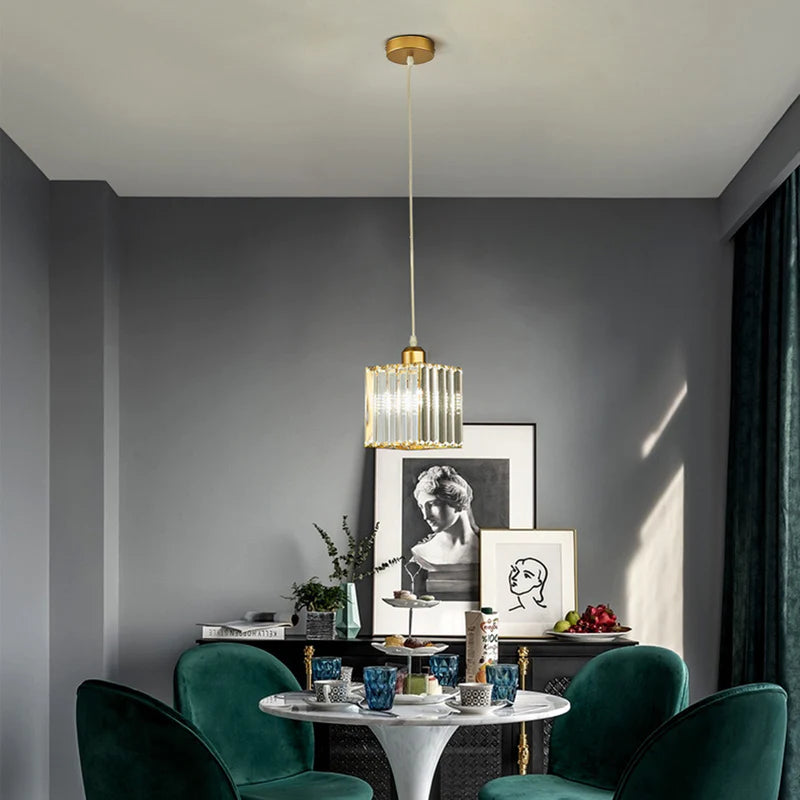 Herbert Moderne Cluster Cilinder Hanglampen Zwart Goud Glas Eetkamer