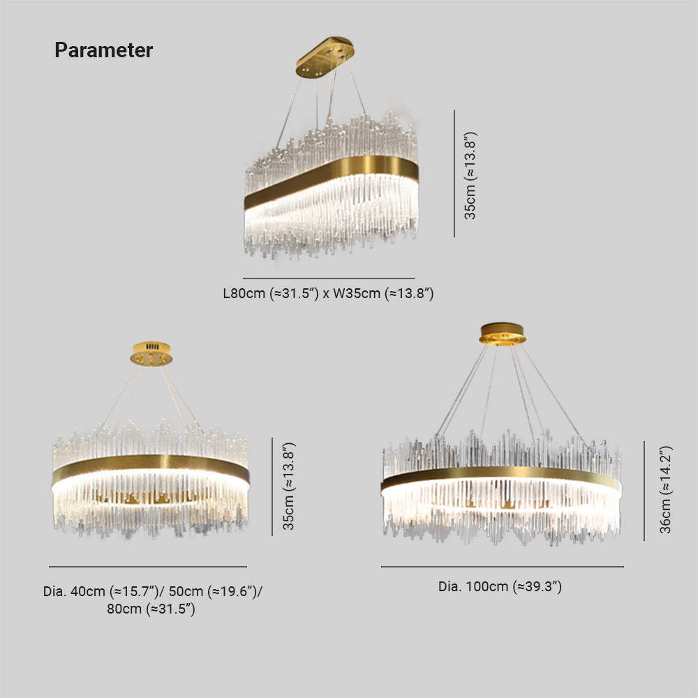 Marilyn Design Ronde LED Hanglamp Metaal/Kristal Goud Slaapkamer/Woonkamer/Eetkamer