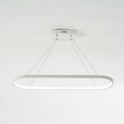 Edge Moderne Oval  LED Hanglamp Zwart/Wit/Goud  Metaal/Silicone Woon/Eetkamer