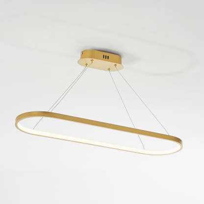 Edge Moderne Oval  LED Hanglamp Zwart/Wit/Goud  Metaal/Silicone Woon/Eetkamer