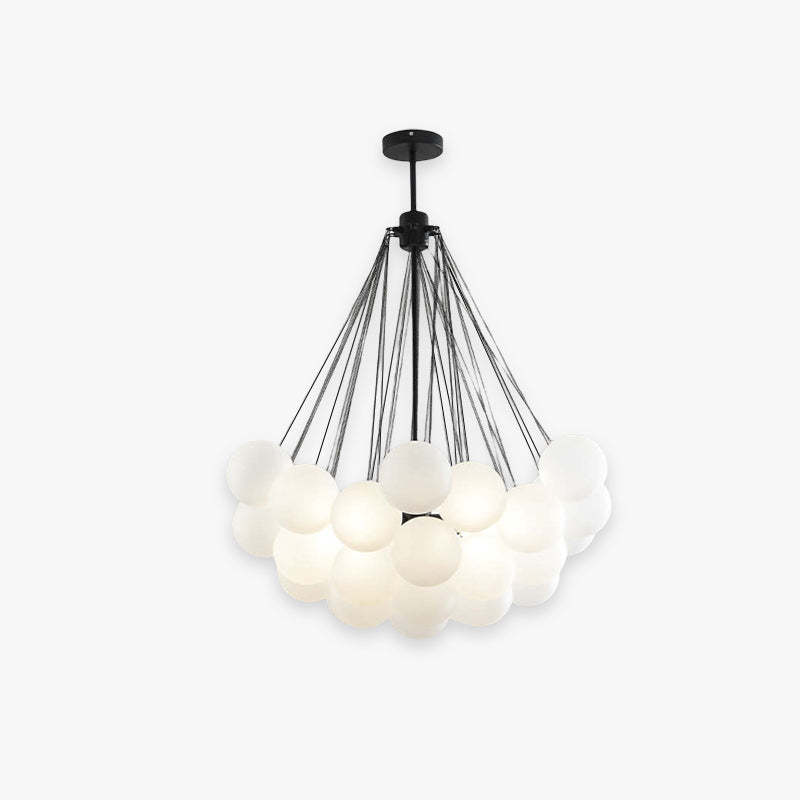 Valentina Design Bol LED Hanglamp Metaal/Glas Zwart/Goud Slaap/Eet/Woonkamer
