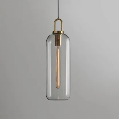 Hailie Modern Round Glass Pendant Light Bedroom Hallway Living Room