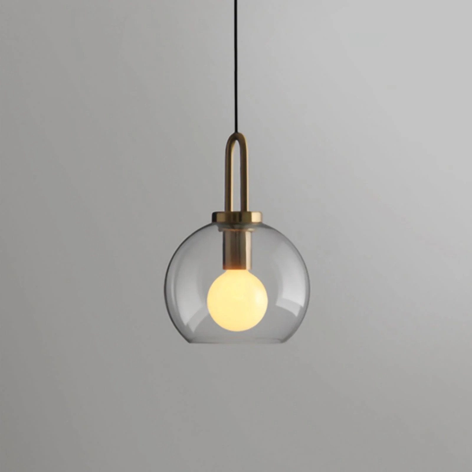 Hailie Modern Round Glass Pendant Light Bedroom Hallway Living Room
