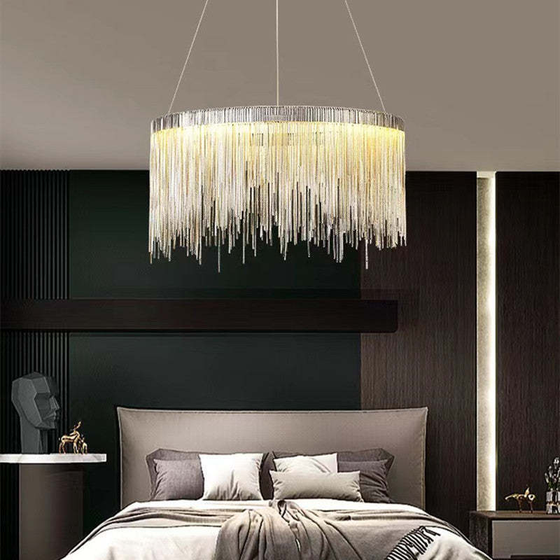 Marilyn Design Grote LED Hanglamp Zwart Wit Gouden Metaal Woonkamer
