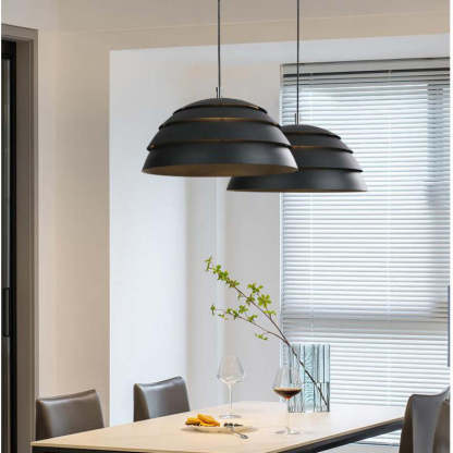 Nazifa Ronde LED Hanglampen Wit Zwart Metaal Eetkamer Slaapkamer
