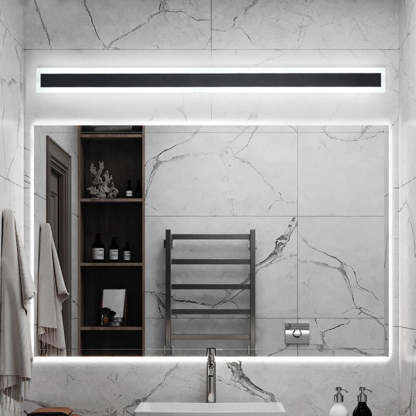 Edge Moderne Minimalistische Lineaire Metalen LED Wandlamp Buiten, Zwart/Wit