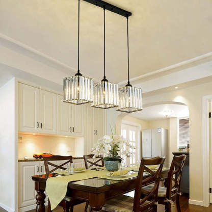 Herbert Moderne Cluster Cilinder Hanglampen Zwart Goud Glas Eetkamer