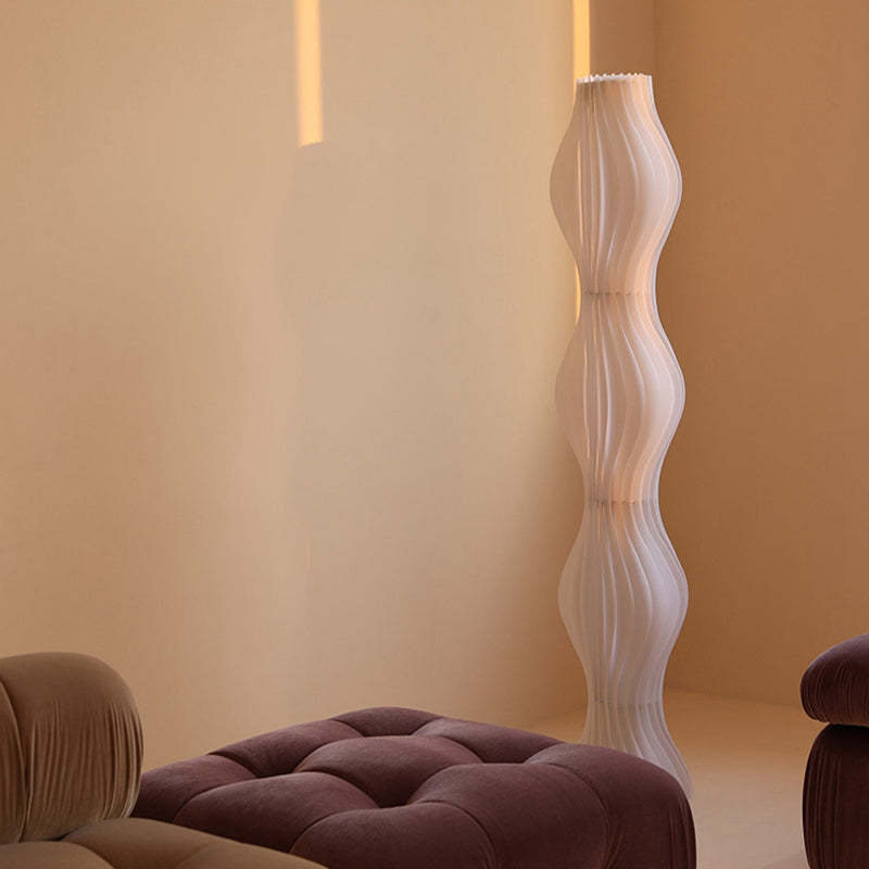 Salgado Vloerlampen Gevormd Grasrok Wit Metaal/Acryl Woonkamer/Slaapkamer