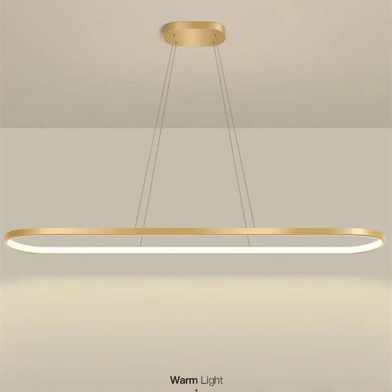 Edge Moderne Oval  LED Hanglamp Zwart/Wit/Goud  Metaal/Silicone Woon/Eetkamer