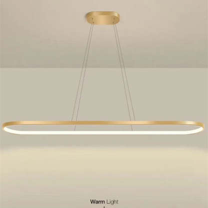 Edge Moderne Oval  LED Hanglamp Zwart/Wit/Goud  Metaal/Silicone Woon/Eetkamer