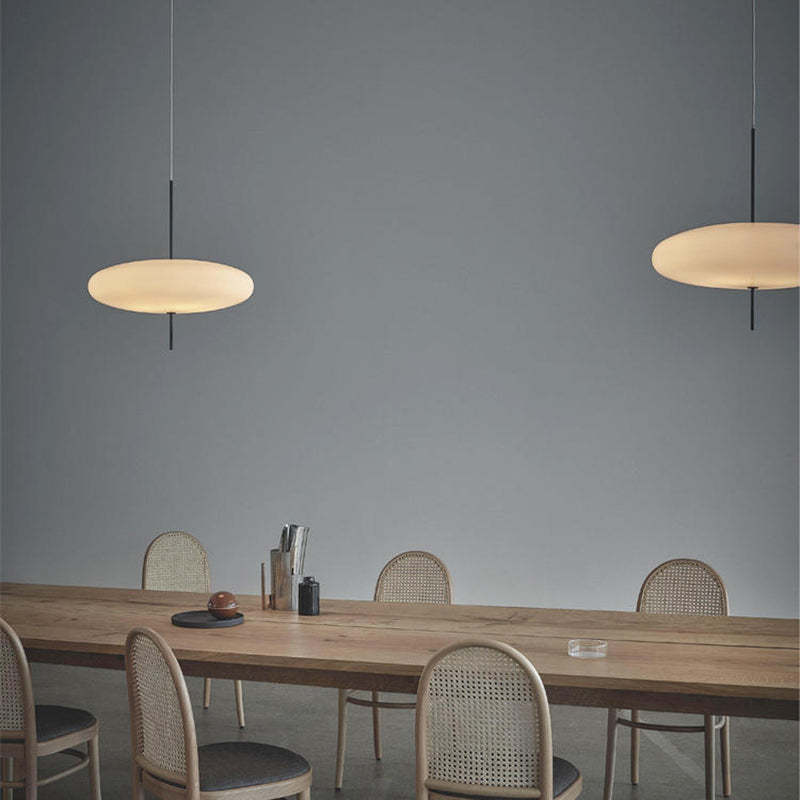 Leilani Vintage Ovaal LED Hanglampen Wit/Zwart Metaal/Acryl Slaapkamer