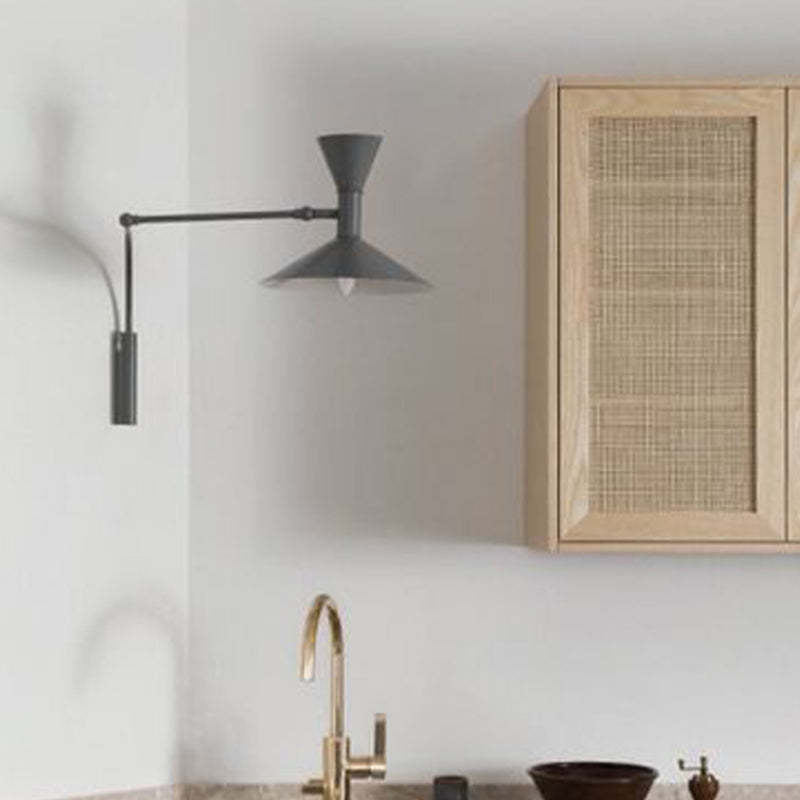 Brady Moderne LED Wandlamp Zwart/Wit/Grijs Metaal Slaap/Woon/Eetkamer