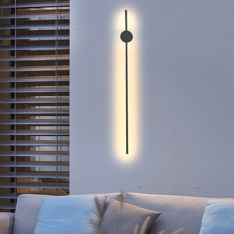Edge Moderne Industrie Design LED Wandlamp Zwart Metaal Hal Tuin