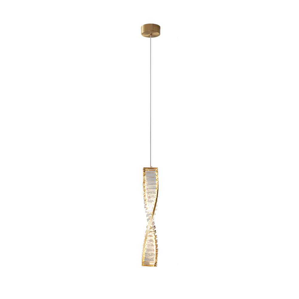 Marilyn Moderne Spiraalvormige Strook Hanglamp  Metalen/Kristal Zwart/Goud Woon/Slaap/Eetkamer