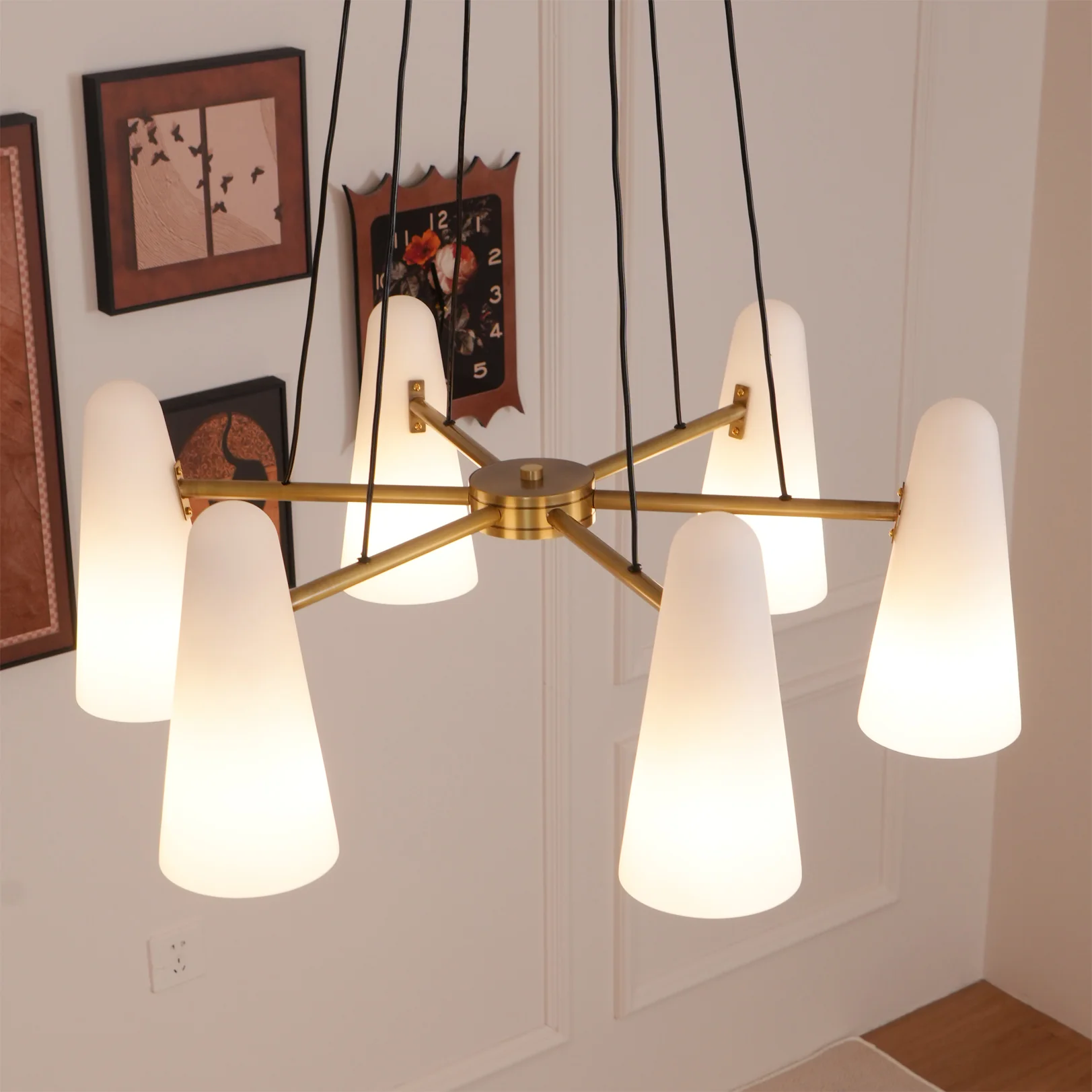 Alessio Minimalism Metal Glass Pendant Light Dining Room Bedroom