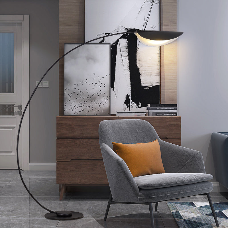Edge Industriele LED Vloerlamp Zwart Metaal Slaapkamer Woonkamer
