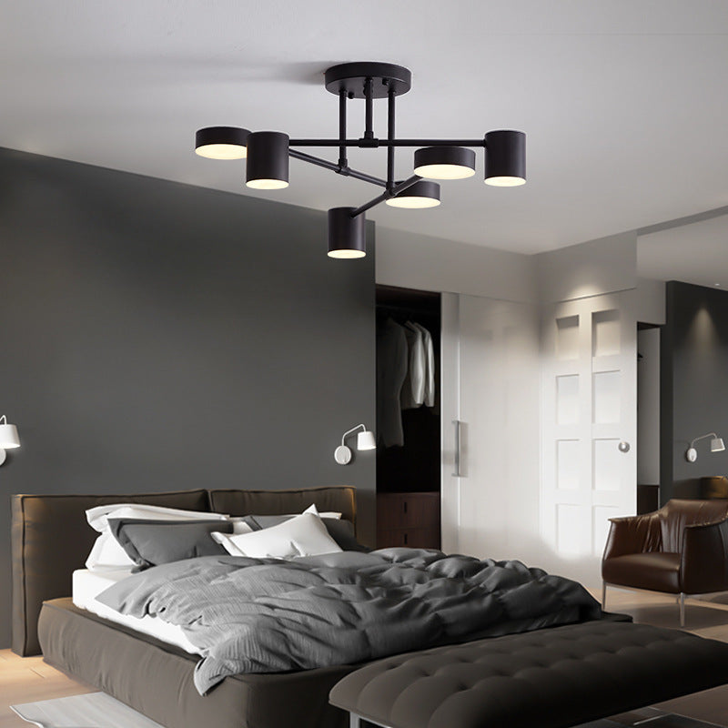 Weiss Moderne LED Flush Plafondlampen Zwart Wit Goud Metaal Slaapkamer