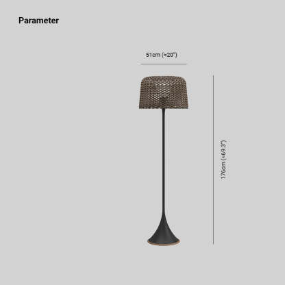 Ritta Retro LED Vloerlamp Zwart Wit Metaal Slaapkamer Woonkamer