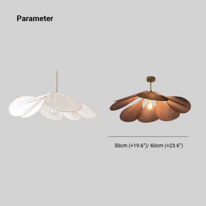 Renée Design Bloem LED Hanglamp Metaal/Stof Wit/Bruin Slaap/Woon/Eetkamer