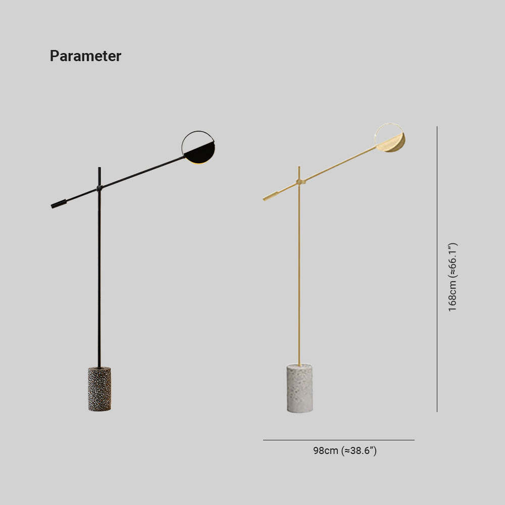 Salgado Moderne Minimalistische Vloerlamp Zwart Goud Metaal Woonkamer