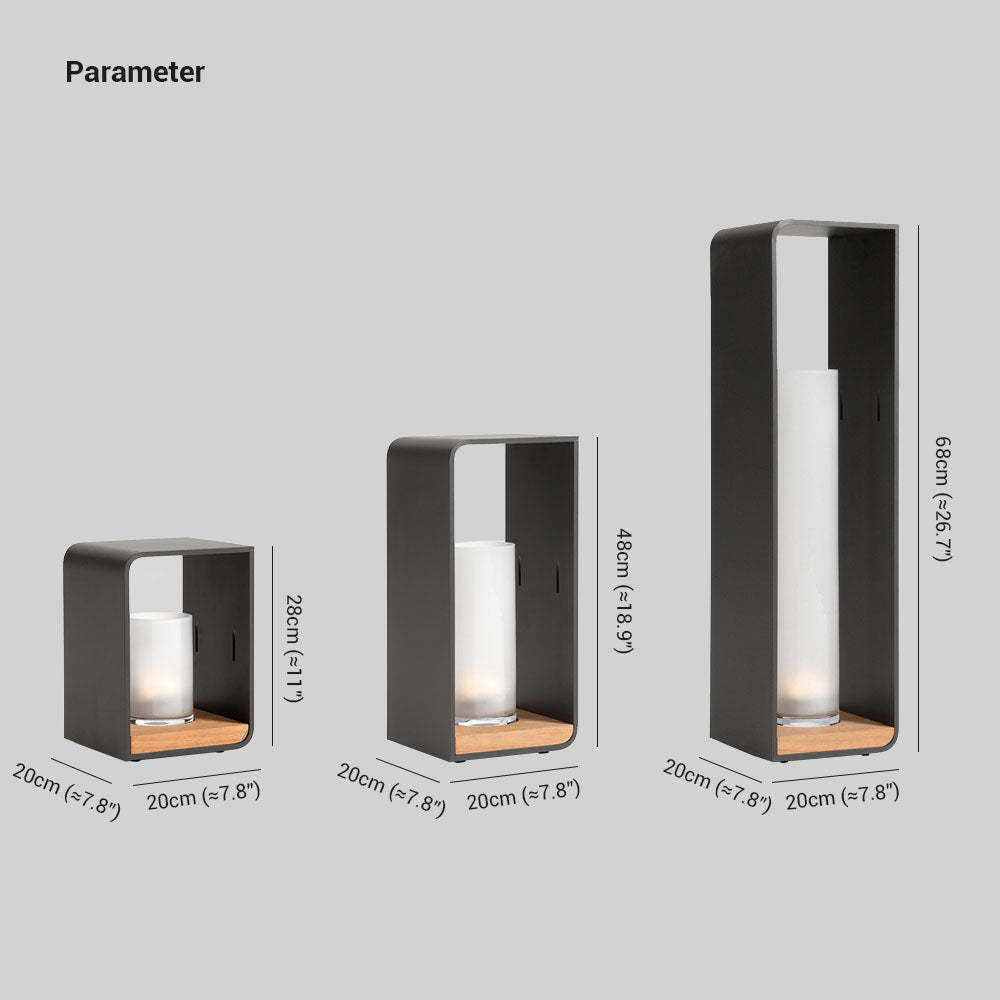 Orr Moderne Cilinder LED Buitenlamp Metaal Zwart Tuin/Stoeprand/Balkon