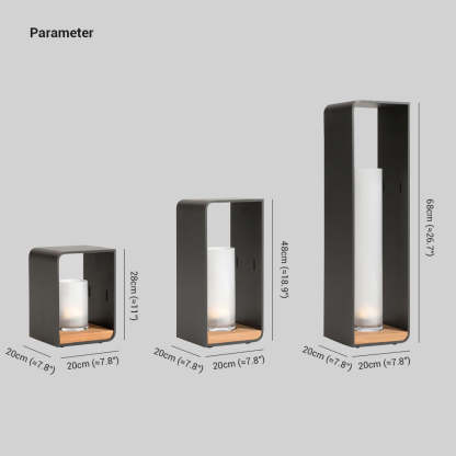 Orr Moderne Cilinder LED Buitenlamp Metaal Zwart Tuin/Stoeprand/Balkon