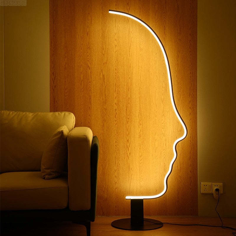 Edge Postmodern Menselijk Gezicht LED Vloerlampen Slaapkamer Woonkamer