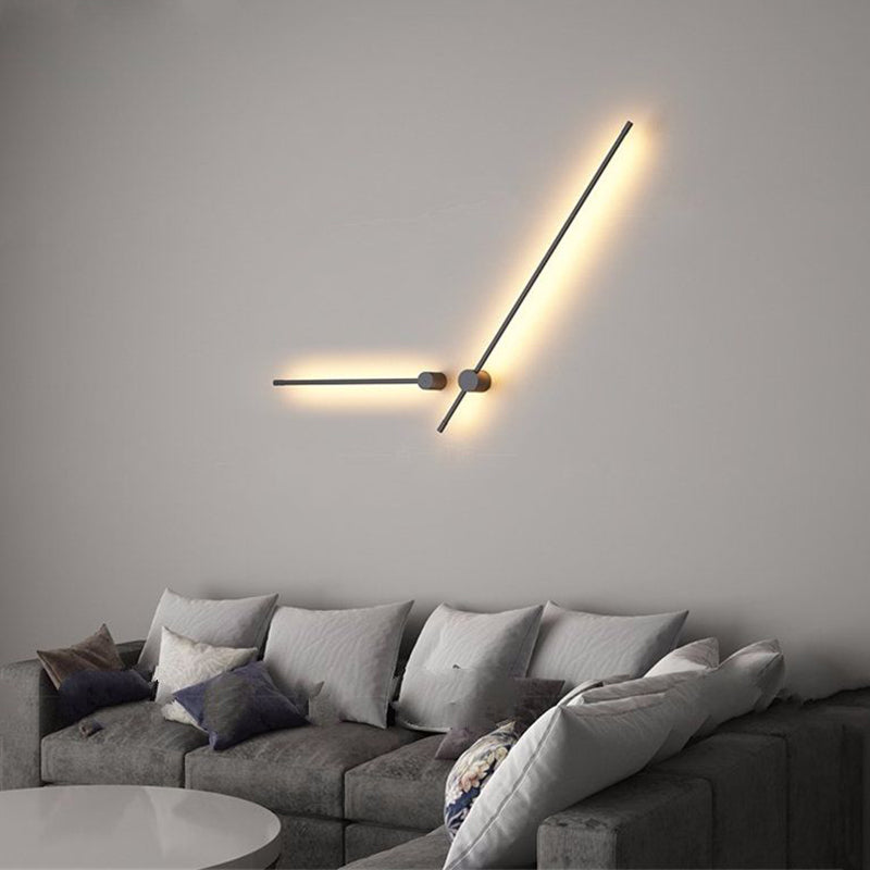 Edge Moderne Industrie Design LED Wandlamp Zwart Metaal Hal Tuin