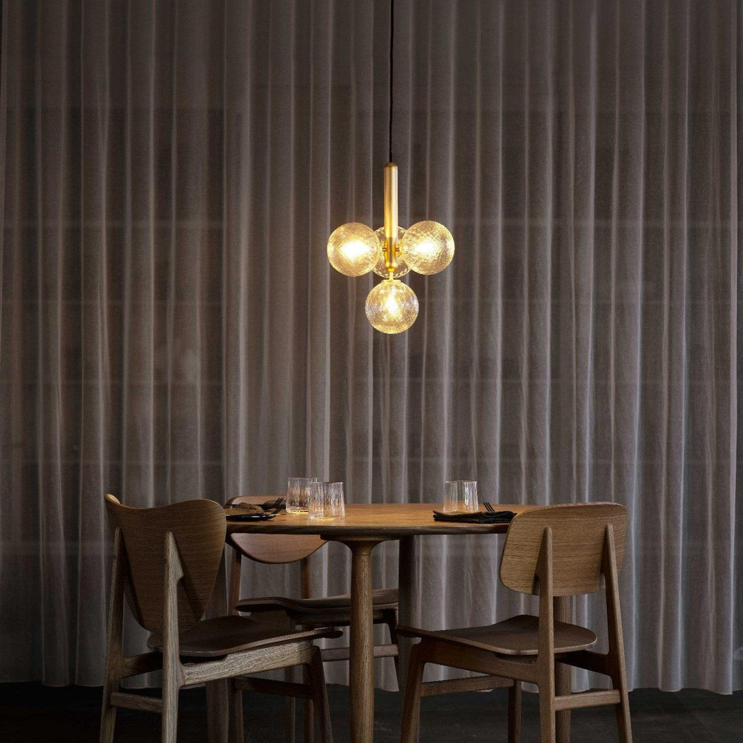 Hailie Minimalism Metal Glass Pendant Light Bedroom Living Room