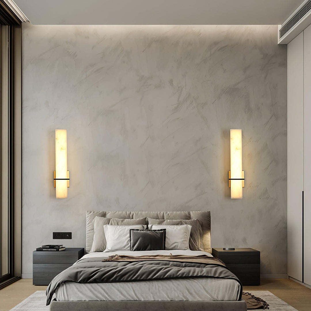 Jade Modern Luxury Long Alabaster Wall Light Shades Hallway Bedroom