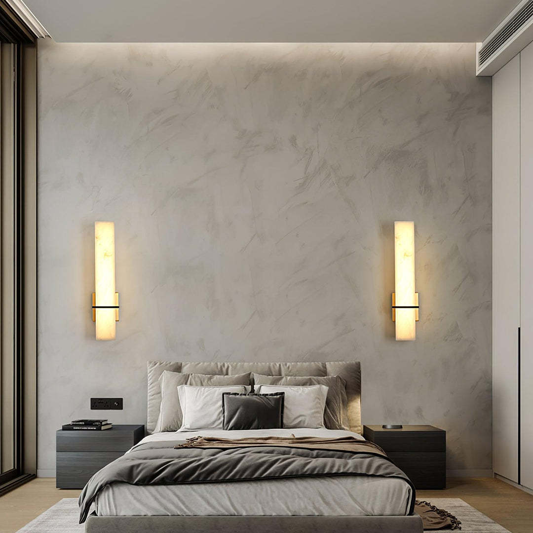 Jade Modern Luxury Long Alabaster Wall Light Shades Hallway Bedroom