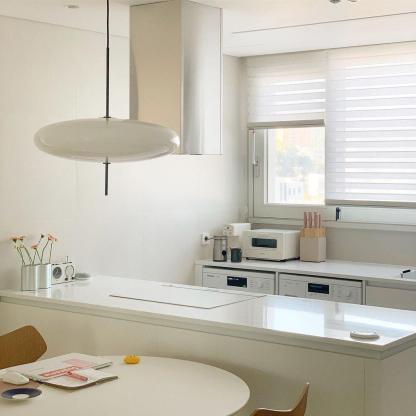 Leilani Vintage Ovaal LED Hanglampen Wit/Zwart Metaal/Acryl Slaapkamer