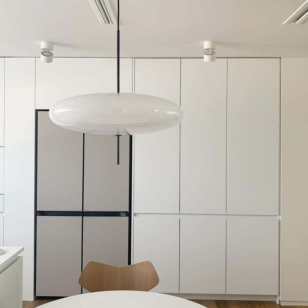 Leilani Vintage Ovaal LED Hanglampen Wit/Zwart Metaal/Acryl Slaapkamer