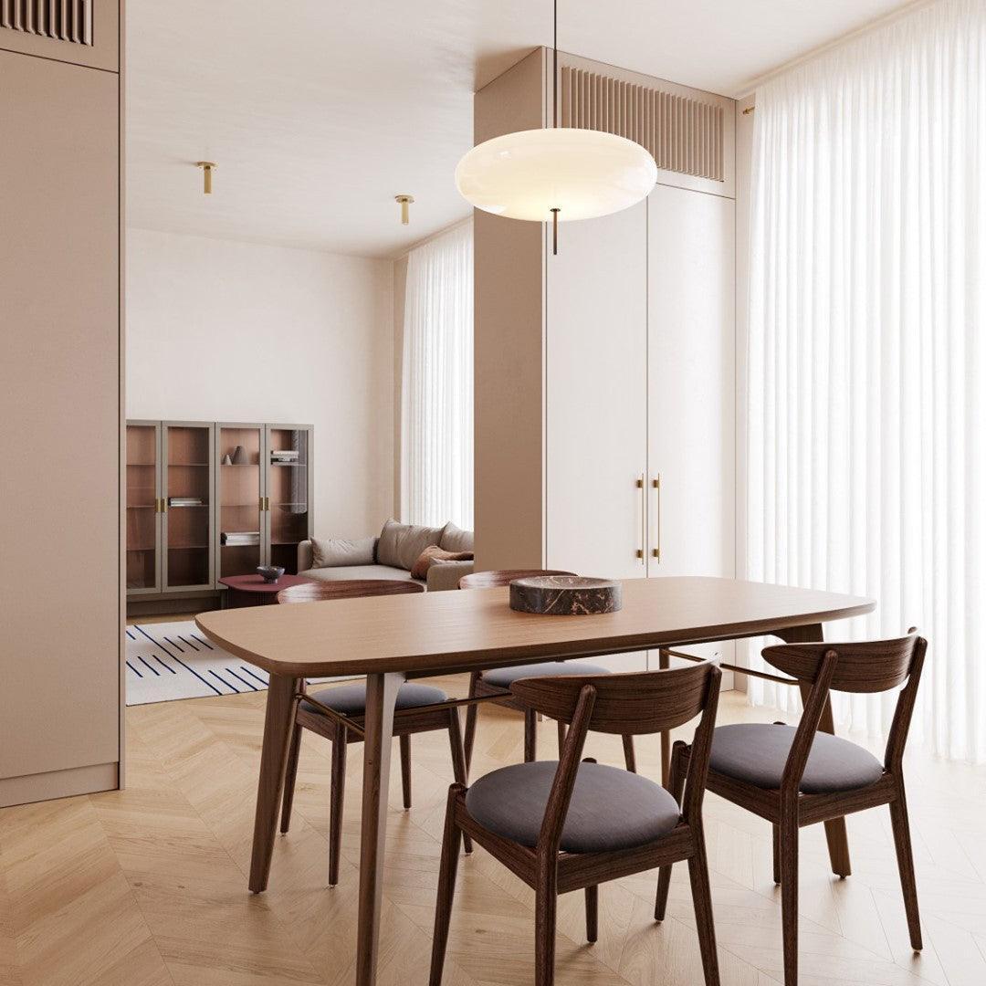 Leilani Vintage Ovaal LED Hanglampen Wit/Zwart Metaal/Acryl Slaapkamer